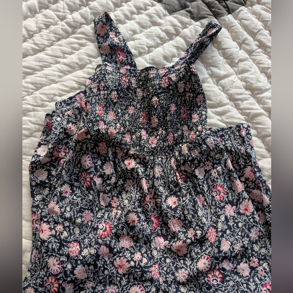 NWT LOFT Floral Wide Leg Cropped Tank Jumpsuit / Romper - Picture 3 of 7
